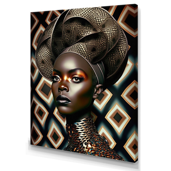 Dakota Fields Portrait Of Glamorous African Lady II On Canvas Print ...