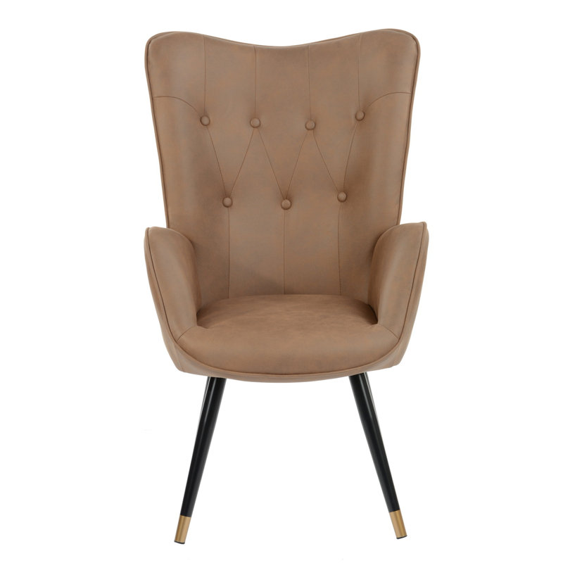 Lathgertha Upholstered Armchair, Brown
