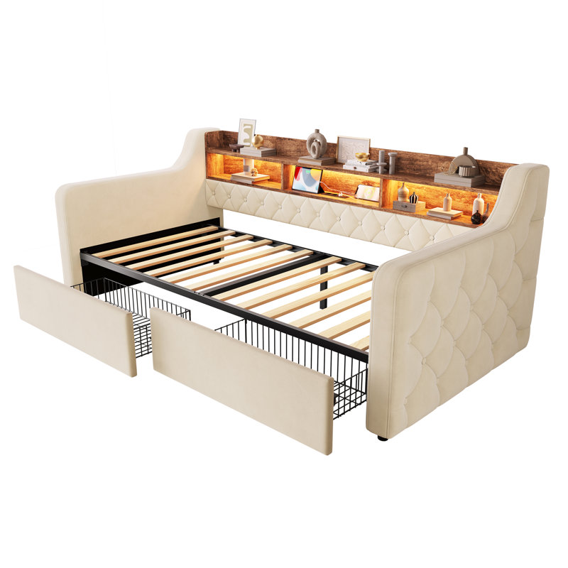 Bed, Beige