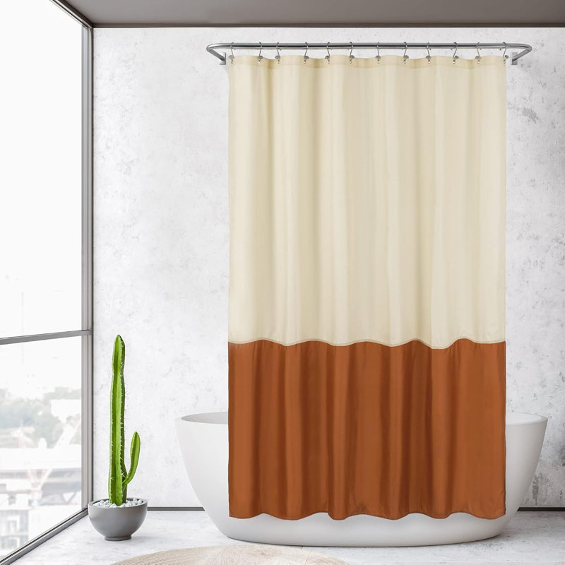 Doublure de rideau de douche en tissu imperméable de qualité supérieure avec aimants inférieurs, douce et légère, de qualité hôtelière, lavable à la machine, taille standard
