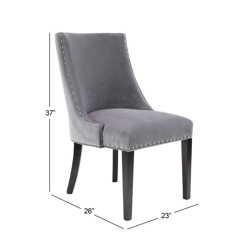 Chaise rembourrée Brazeal, Gris