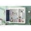 Armoire de toilette murale 32 po - blanc avec miroir et 3 tablettes de rangement pour salle de bain