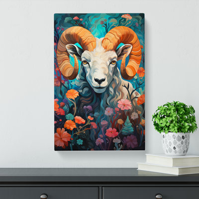 Ram Sheep Orphism - Wrapped Canvas