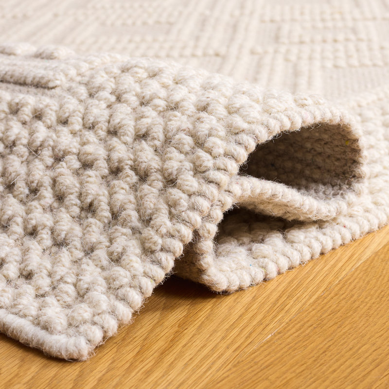 Tapis géométrique en laine / coton tissé à la main Connellsville, Rectangle 9 pi x 12 pi