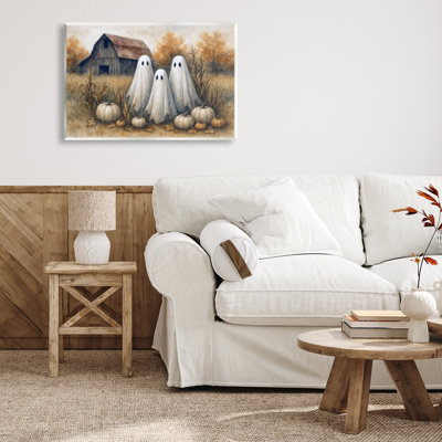 «Ghost Trio on Pumpkin Farm», plaque murale par Antony Smith