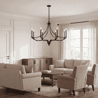 Preserve 8-Light Chandelier in Matte Black