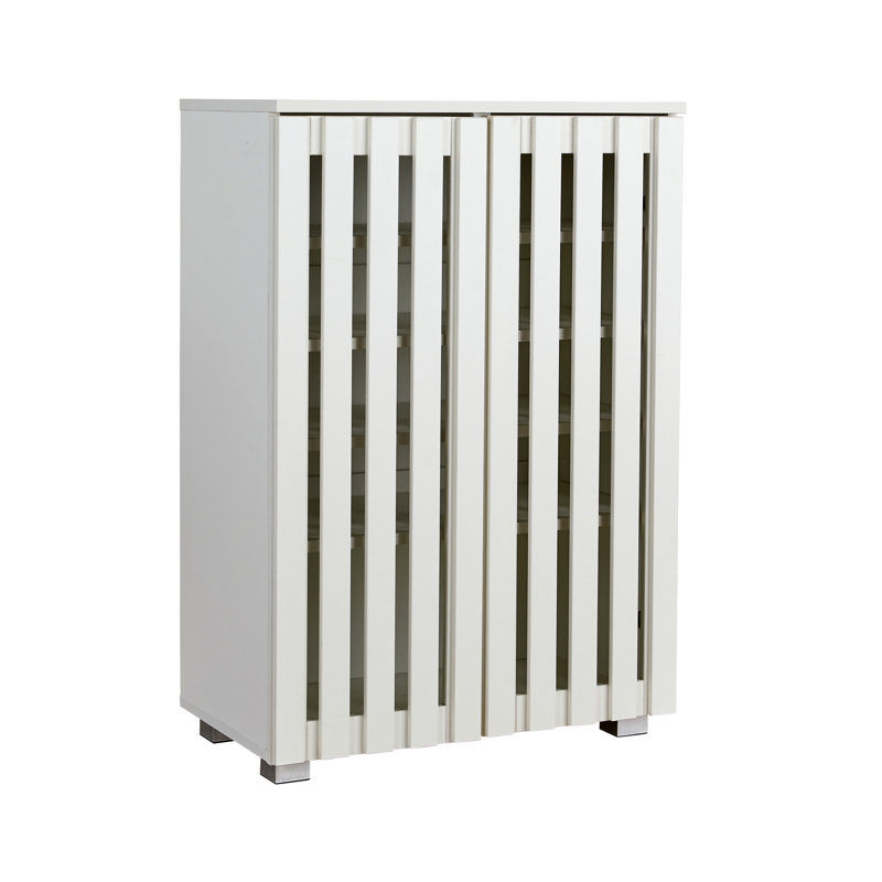 Boehike 15 Pair Shoe Storage Cabinet, White