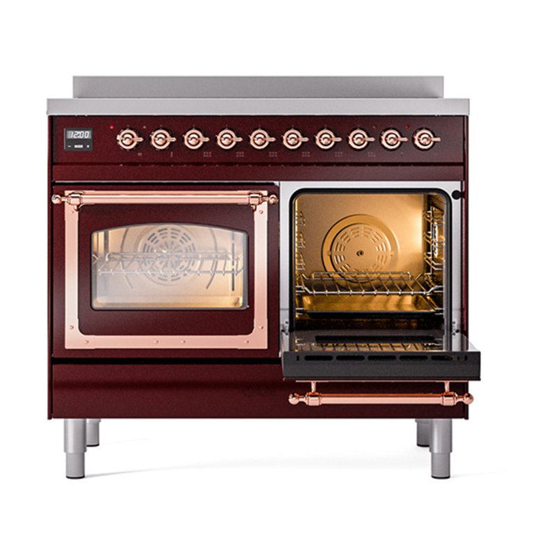 ILVE Nostalgie II Noblesse 40 in Induction Range, Burgundy/Copper