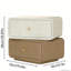 19.68" Wide Modern Nightstand with 2 Drawers, Bedside Table,Artificial Leather Surface,The Upper Drawer can be Rotated.-382471912