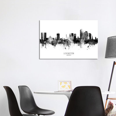 Lexington Kentucky Skyline Name by Michael Tompsett - Print on Canvas