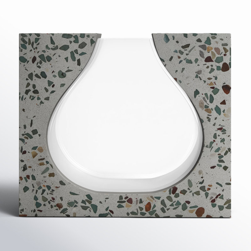 Handmade Terrazzo And Glass Table Vase