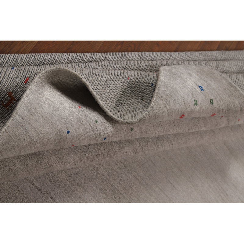 Tapis tribal gris Gabbeh 12