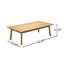  Causeuse d'extérieur en bois d'acacia avec table basse Porto