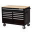 Coffre à outils extensible 46 "9 tiroirs Extradep, armoire de rangement / banc de travail mobile avec plateau en bois / multiprise, équipé de roulettes, poignée, doublure et système de verrouillage, capacité 1200 livres