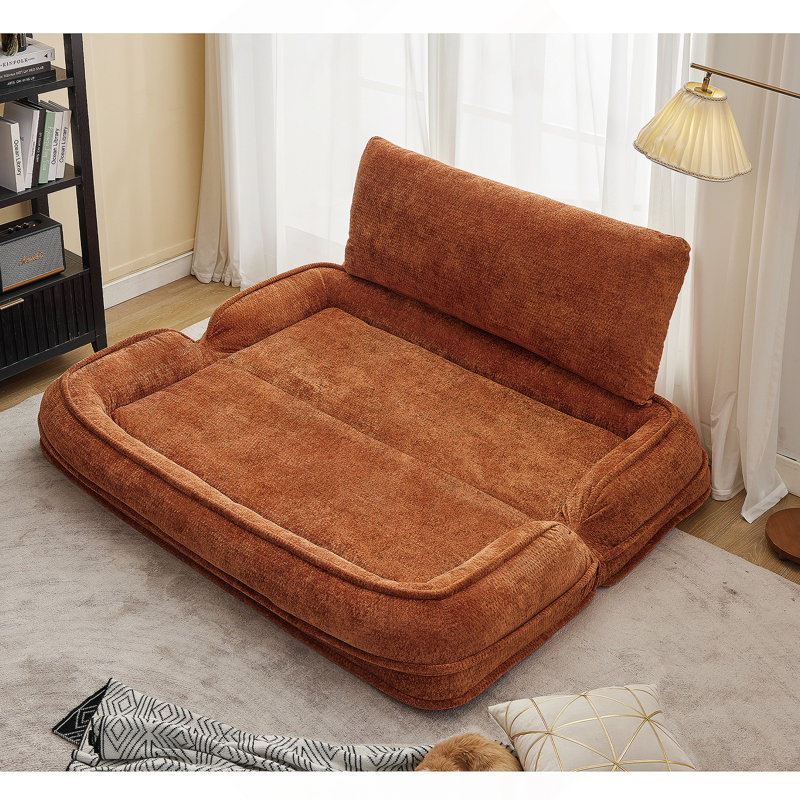 Lit double polyvalent pour personnes et animaux, causeuse paresseuse avec fonction 2 en 1, 5 positions réglables pour un confort et une détente ultimes