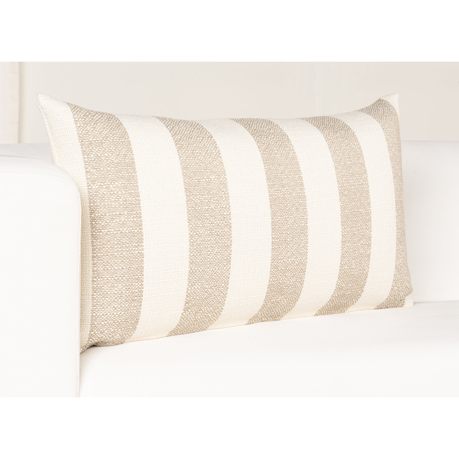 26" x 14" Throw Pillow, Polyester, Brown Striped