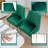 Modern Dining Chairs, Velvet Upholstered Dining Room Chairs with Gold Legs,Tufted Accent Chair Set of 4 for Reception Room Living Room Study Room(Green)-400468442