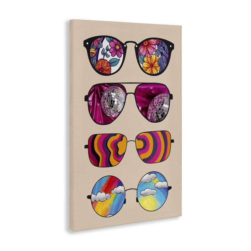 Toile à motif de lunettes de soleil Reflection, par CAD Designs, H 24 po x l 16 po