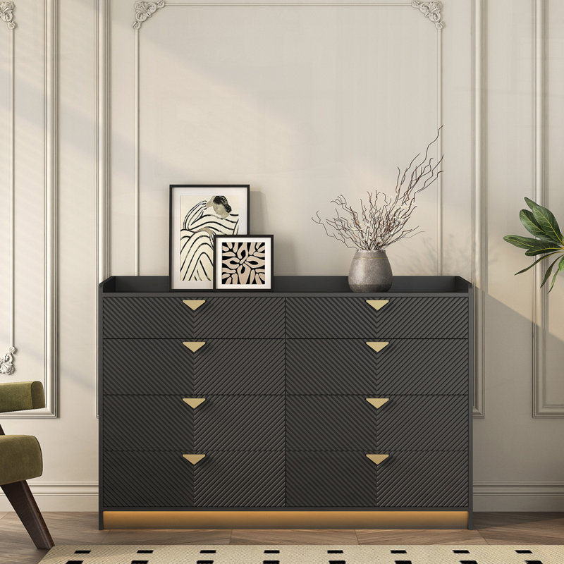6-Drawer Wood Chest with LED Lights