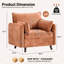 Fauteuil d'appoint rembourré surdimensionné avec rangement dissimulé-1901100488