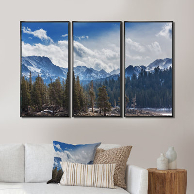 Sierra Nevada Mountains - Ensemble de 3 toiles encadrées