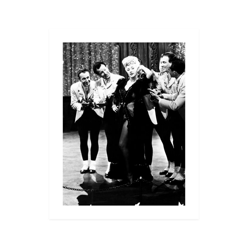 " Betty Grable Dancing ", 10" H x 8" W
