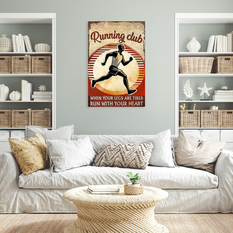 «Courir le club», impression rectangle 1 pièce Courir le club - impression rectangle 1 pièce sur toile tendue