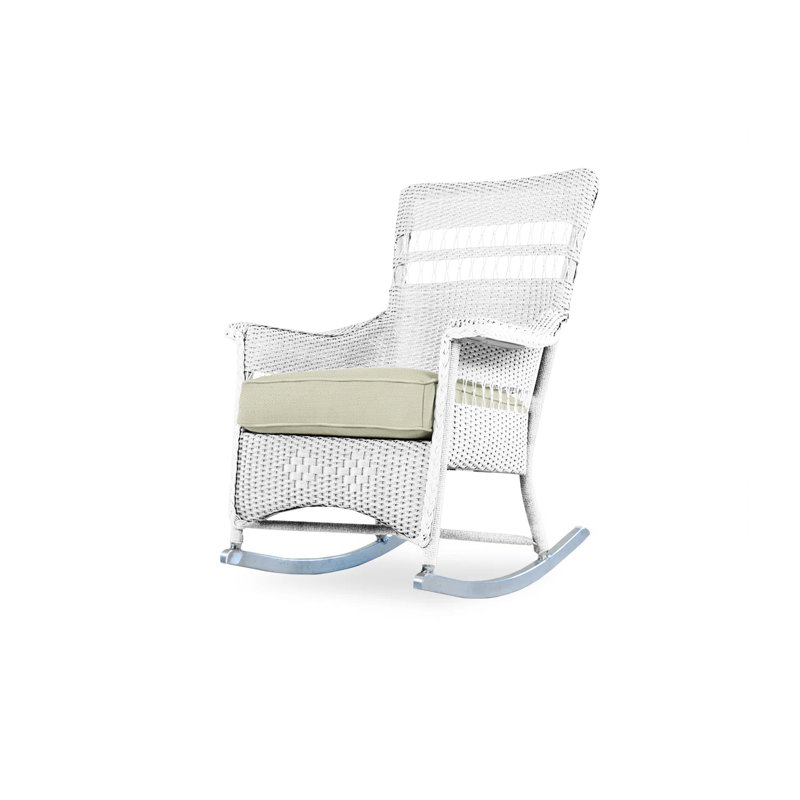 Nantucket Outdoor Rocker Chair, White, Demo Stone
