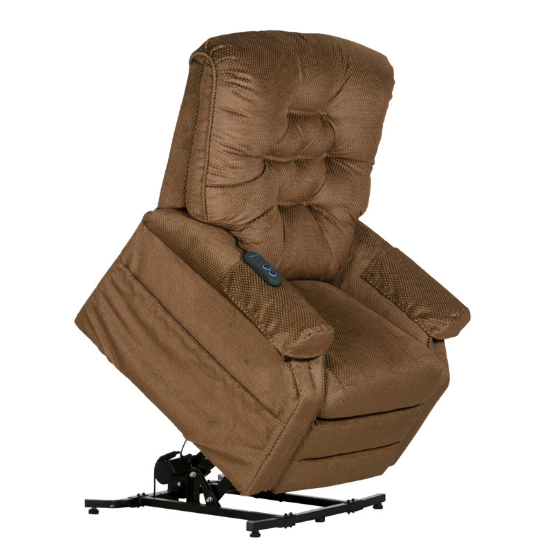 Patriot Power Lift Assist Upholstered Recliner, Brown 100% Polyester