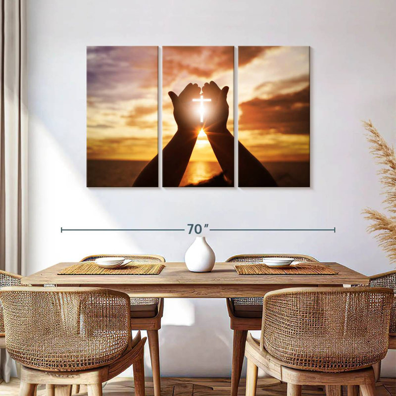 Adella Sunlight Over Cross, 36" H x 57" W