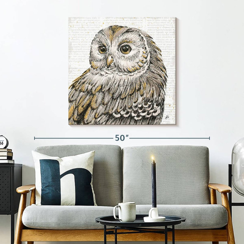Brampt Beautiful Owls I, 30" H x 30" W