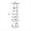 Entryway and Closet 6-Tier 360 Degree Rotating Free Standing Shoe Organizer Rack, Holds Up To 24 Pairs, Clean White Plastic
