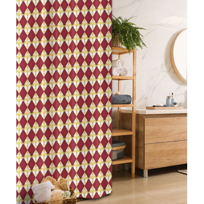 Ikat Shower Curtain with Hooks Included