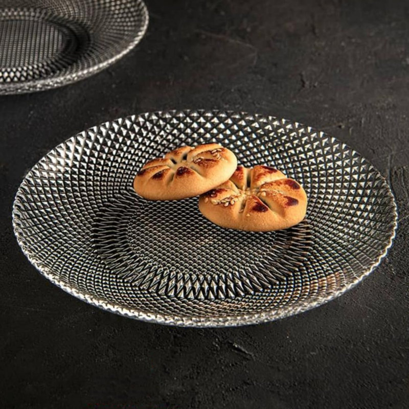 Ensemble de 4 assiettes à salade en verre allant au micro-ondes et au four 4 pièces, service pour 4