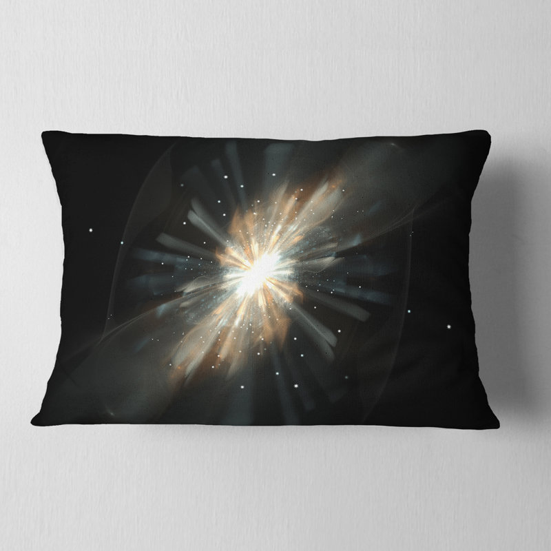 Fractale étoile galaxie - coussin imprimé abstrait, Rectangulaire, 12 po x 20 po