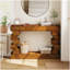 Console géométrique empilable en bois avec finition naturelle chaleureuse