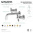 Kingston Brass Millennium Two-Handle 3-Hole Wall Mount Bathroom Faucet-11175969