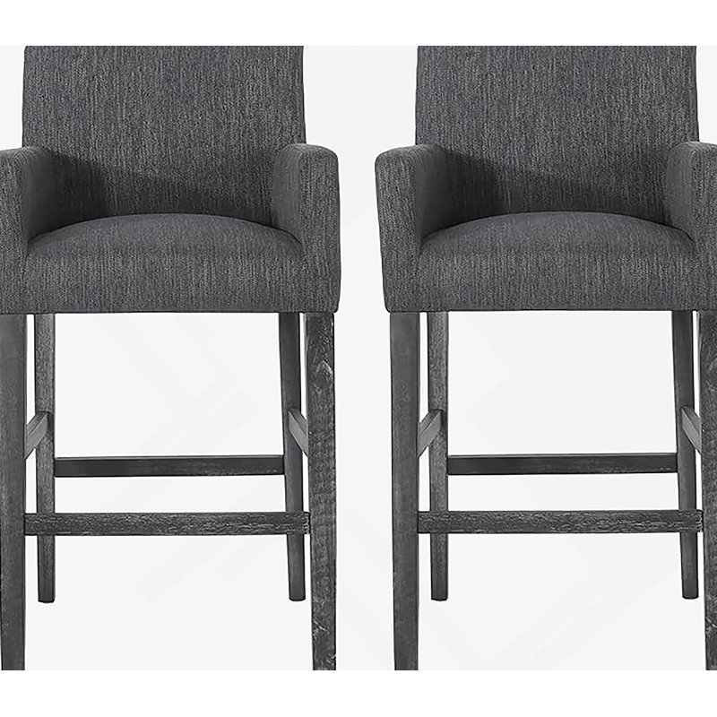 Tabourets de comptoir rembourrés de 30,5 pouces, Gris anthracite