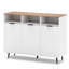 Buffet Buffet avec 3 compartiments ouverts 3 portes 5 tablettes réglables