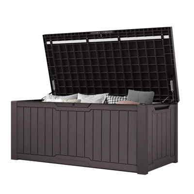 450L Lockable Garden Storage Box,Large Deck Box