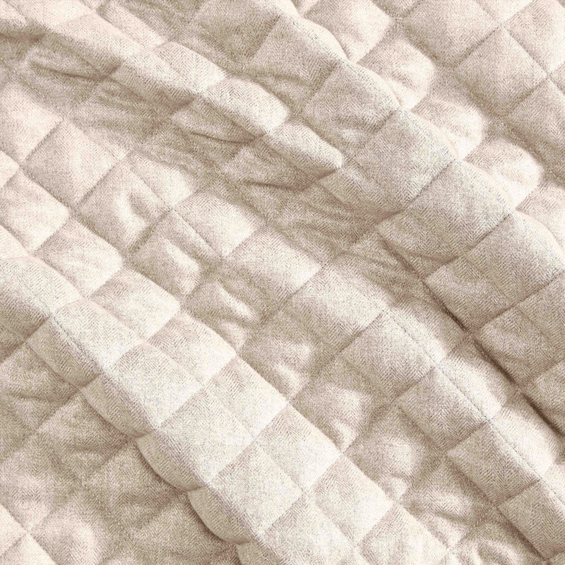 Ensemble de couvre-lit 3 pièces Hale, Beige, Couvre-lit grand et 2 taies standard