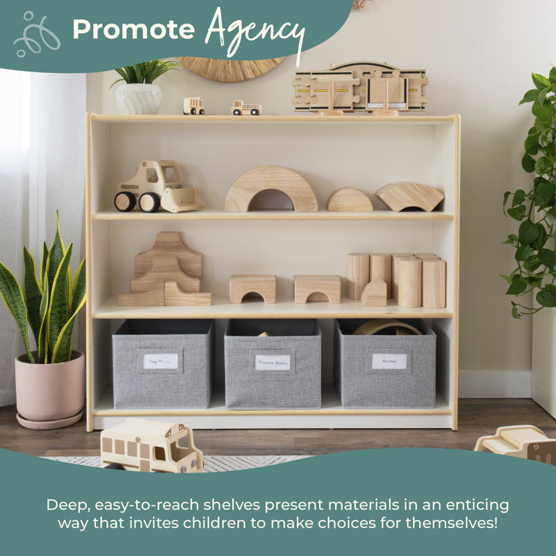 EdQ Essentials 3-Shelf Open Storage, White