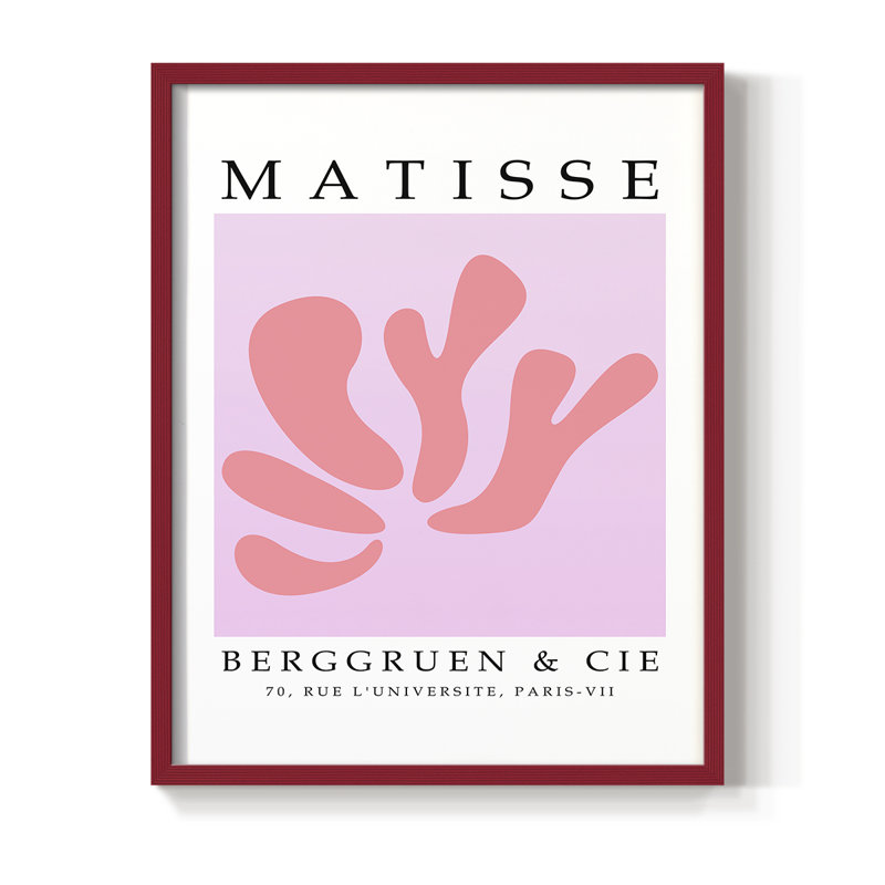Reproduction encadrée Matisse CCCL - bois massif, Rouge, H 10 po x l 8 po