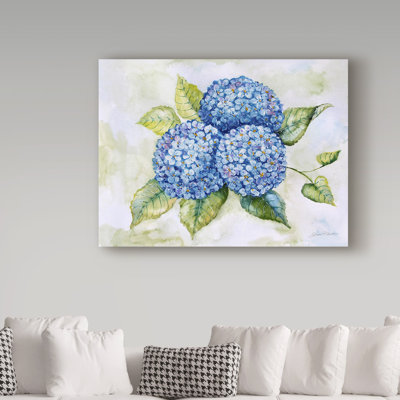 «Hydrangeas 1» de Deagen, reproduction sur toile tendue