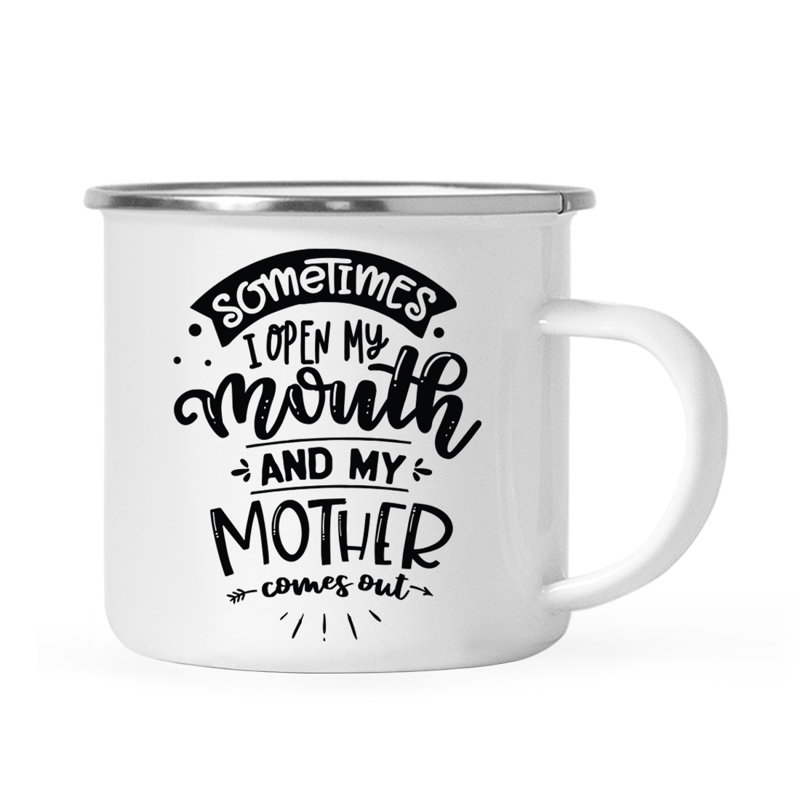 Tasse de camping «Funny Mom», Bouche