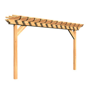 Pergola en bois massif
