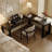 + Black L-Shaped Solid Wood desk-109691570-109691567