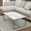 Rochella Rectangular Faux Marble Coffee Table Living Room Furniture