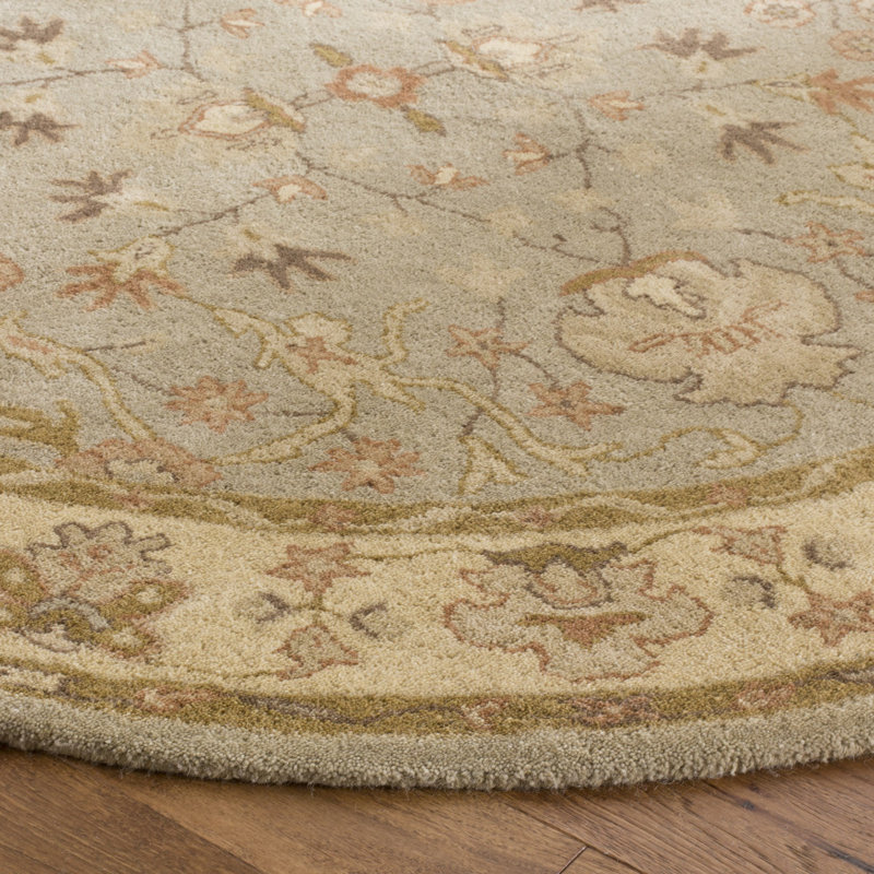 Otwell Hand Tufted Wool Oriental Rug, Round 6'