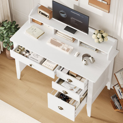 6-Tier Bookcase and Computer Desk 2-Piece Set